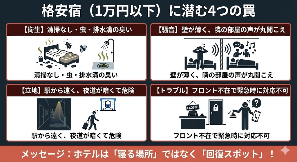 ソウルの格安ホテルに潜む4つのリスク（衛生・騒音・立地・トラブル）
