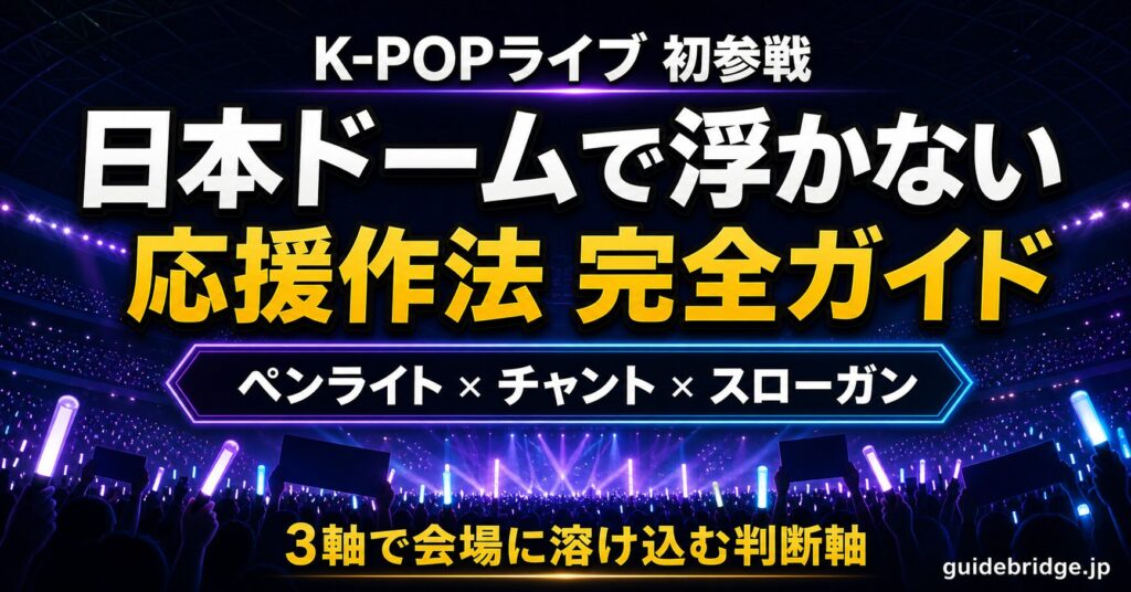 K-POPライブ 初参戦 日本ドームで浮かない応援作法 ペンライト ファンチャント スローガン