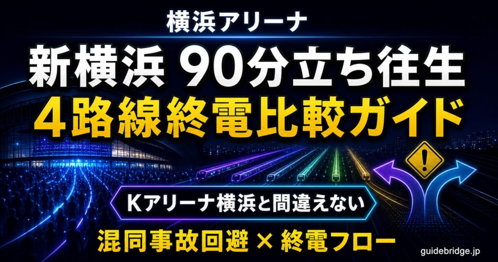 横浜アリーナ 帰り 新横浜駅90分立ち往生 4路線終電比較