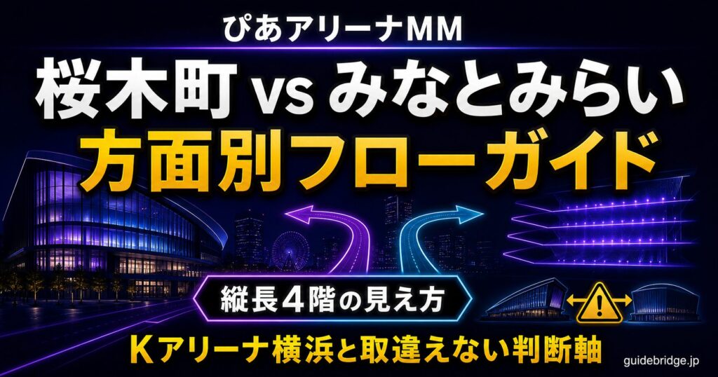 ぴあアリーナMM 帰り 桜木町とみなとみらいどっちの駅 方面別フロー
