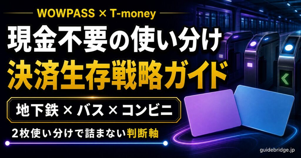 WOWPASS T-money 現金不要 地下鉄 バス コンビニ 決済生存戦略