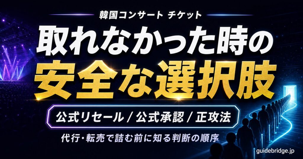 韓国コンサートのチケット代行・公式外リスク整理ガイドのアイキャッチ