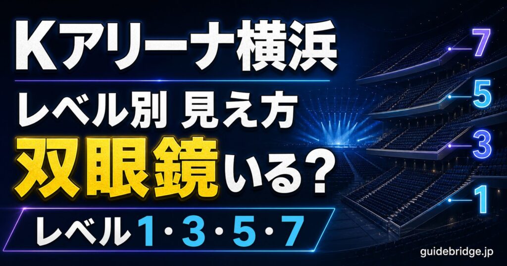 Kアリーナ横浜 座席表と見え方 レベル別ガイド（双眼鏡が要る席・要らない席）