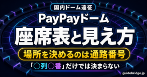 みずほPayPayドーム福岡 座席表と見え方 — 席の場所を決めるのは通路番号