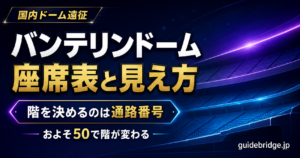 バンテリンドーム ナゴヤ 座席表と見え方 — 階を決めているのは通路番号