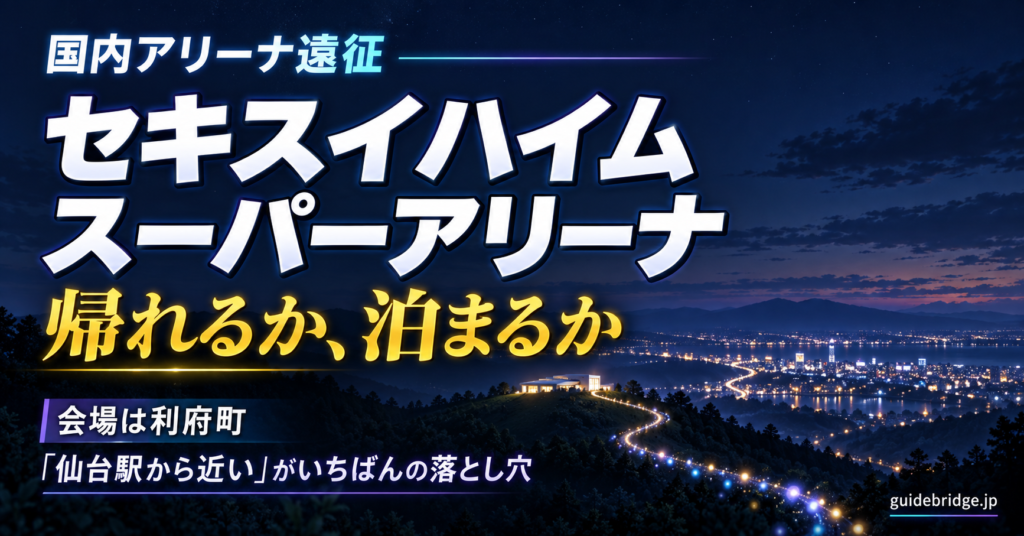 セキスイハイムスーパーアリーナのアクセス完全攻略 仙台駅シャトルバスと終演後に帰れるかの逆算